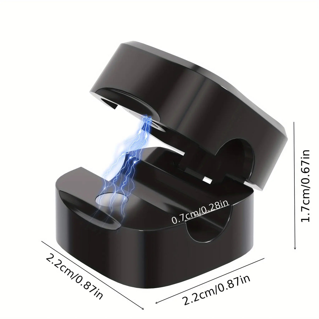 Magnetic Cable Clips, 6Pcs Cable Holder, Cable Management Clip, Adhesive Wire Holder Keeper Organizer, Cord Organizer for Home Office Desk Phone Car Wall Desktop Nightstand, Cable Management Kit, Cable Organizers for Cords