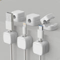 Magnetic Cable Clips, 6Pcs Cable Holder, Cable Management Clip, Adhesive Wire Holder Keeper Organizer, Cord Organizer for Home Office Desk Phone Car Wall Desktop Nightstand, Cable Management Kit, Cable Organizers for Cords
